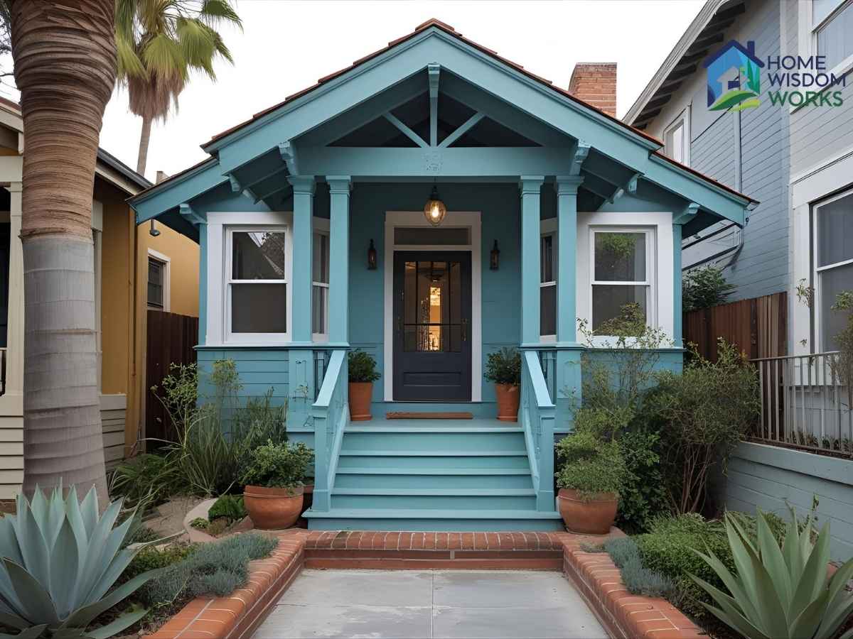 Restored Duboce Triangle porch in Los Angeles with fresh paint finish