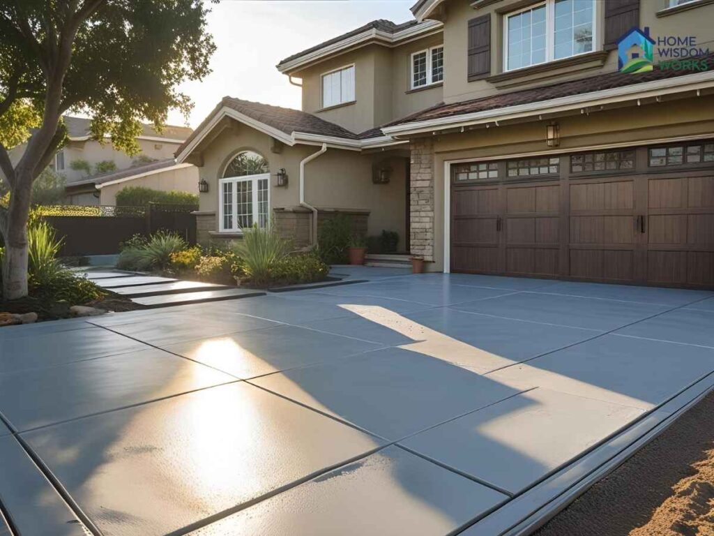 Sealant Selection for San Carlos Driveways in Los Angeles 1 Sunlit concrete driveway after sealant applied in San Carlos, Los Angeles