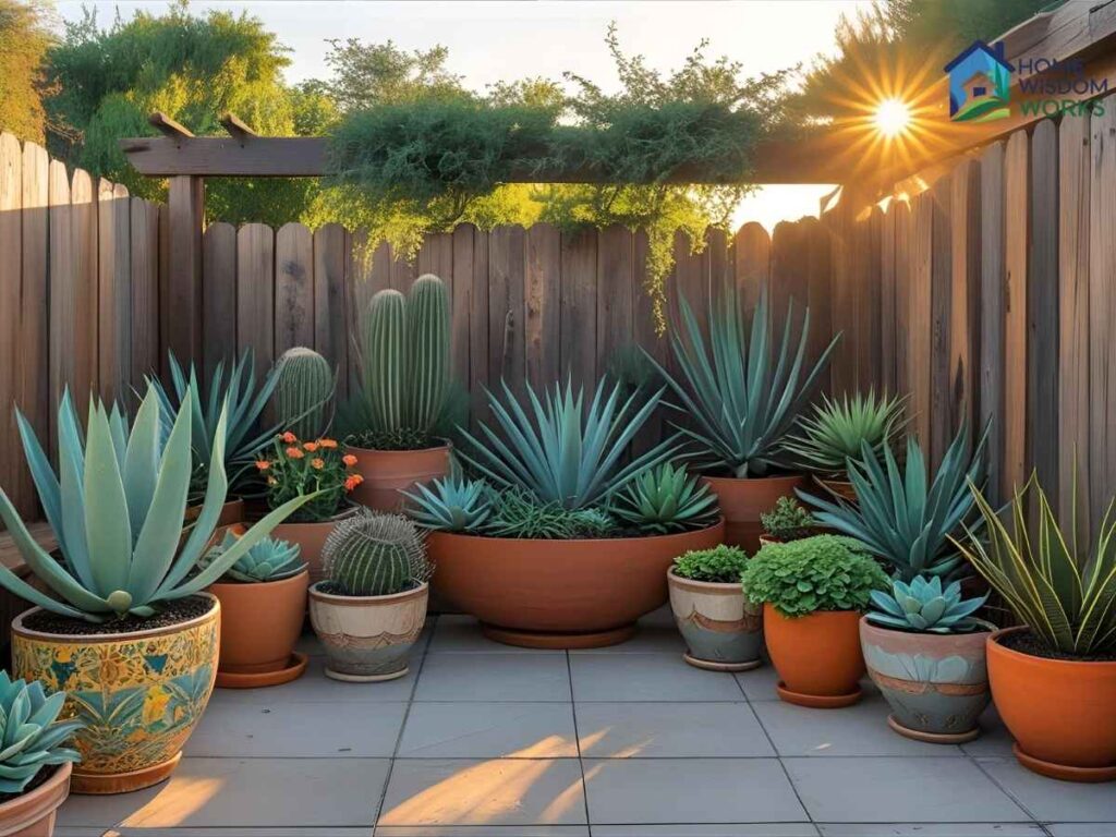 Sunnyvale Patio Planting Ideas for Drought Tolerance in Los Angeles 2 Sunnyvale style drought-tolerant plants in a Los Angeles patio garden
